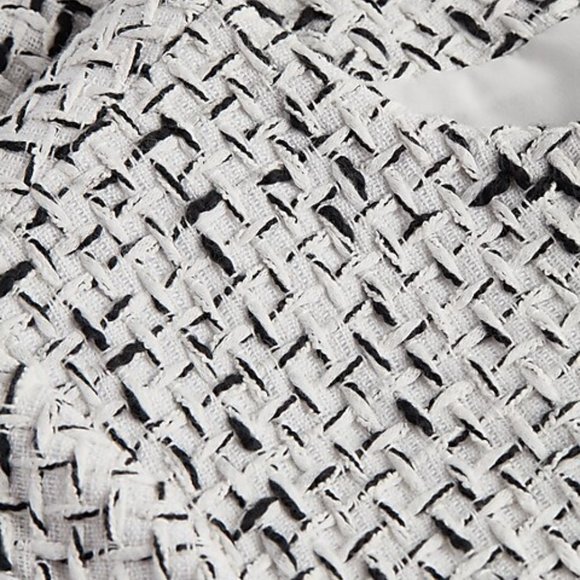 Black and White Cropped Tweed Jacket - Picture 4 of 7